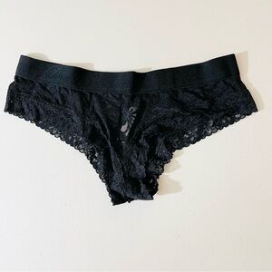Victoria’s Secret Intimate Sleepwear Lace Cheeky Panty Women Size Medium Black